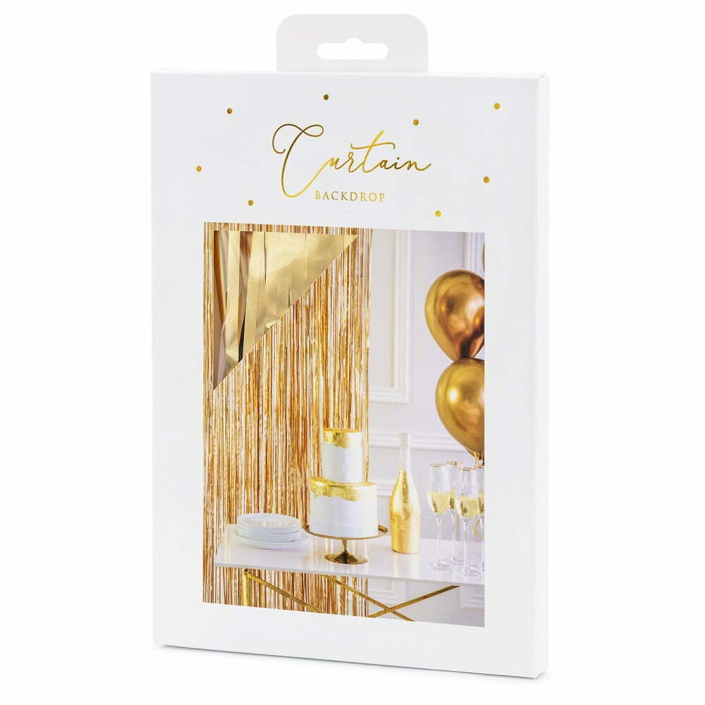 Partydeco Glimmerforhæng Guld