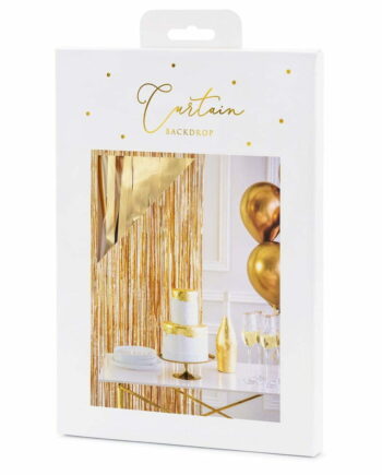 Partydeco Glimmerforhæng Guld