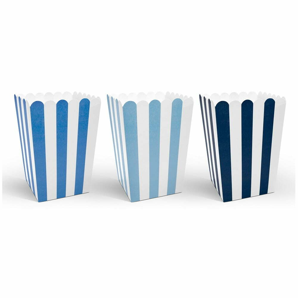 Partydeco Popcorn Bægre Blå Mix   Pak