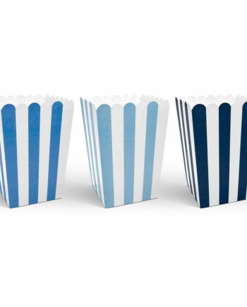 Partydeco Popcorn Bægre Blå Mix   Pak