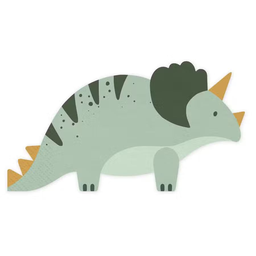 Partydeco Servietter Dino Triceratops 12 Pak