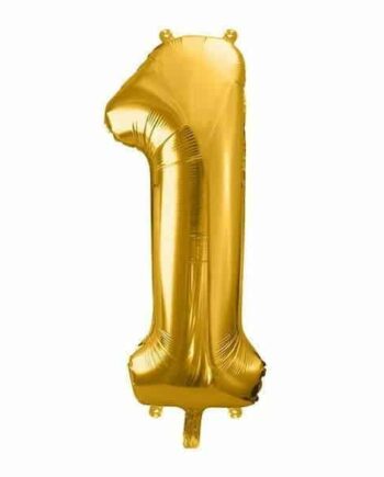 Partydeco Tal Ballon   Guld
