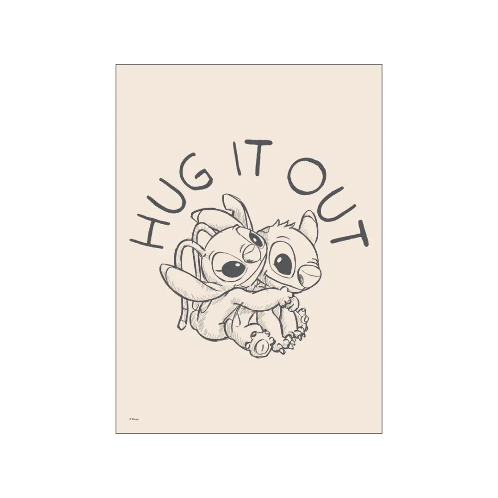 Plakat Disney Stitch Og Engel 30x40