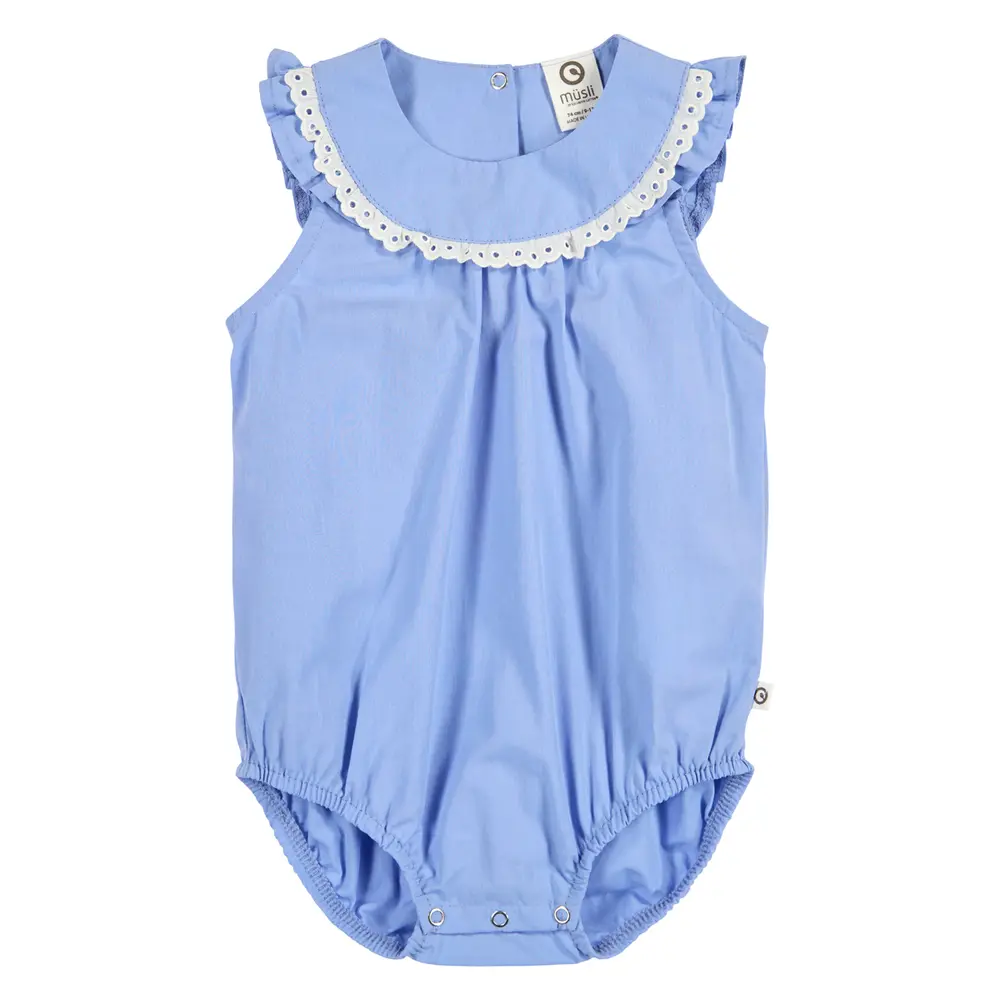 Poplin Romper Shell Blue 80