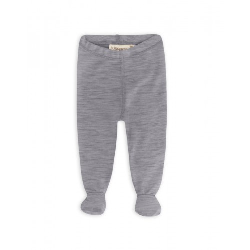 Retro Sparkebuks Med Fod Til Baby    100  økologisk Merino Uld Grey Melange 56