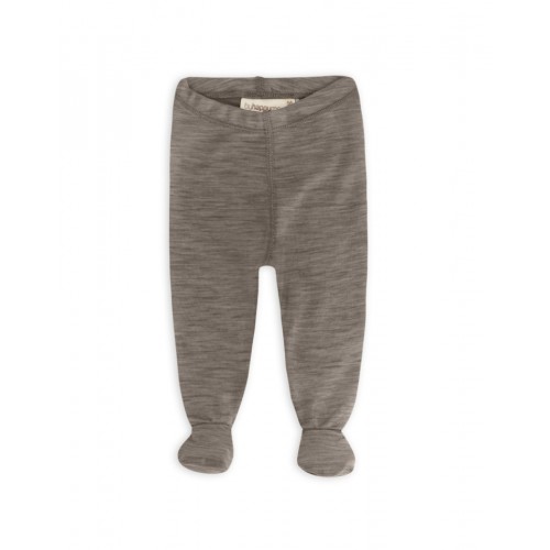 Retro Sparkebuks Med Fod Til Baby    100  økologisk Merino Uld Light Brown Melange 56
