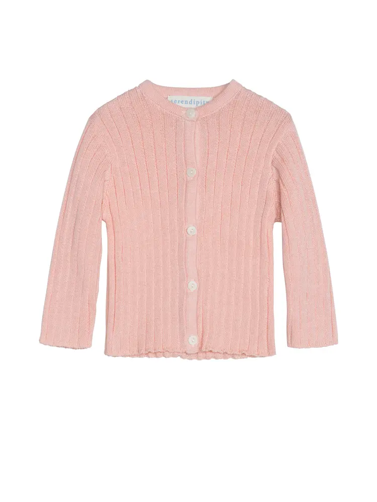 Rib Cardigan Rosa 74