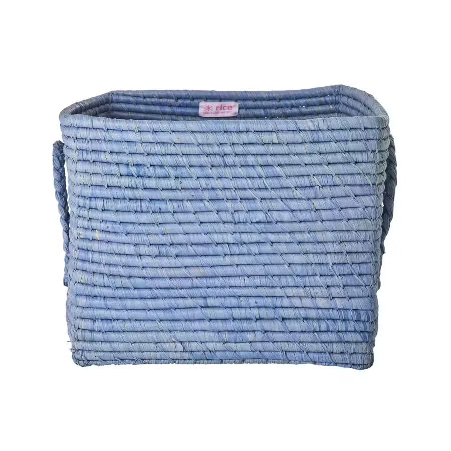 Rice Raffia Kurv Blå