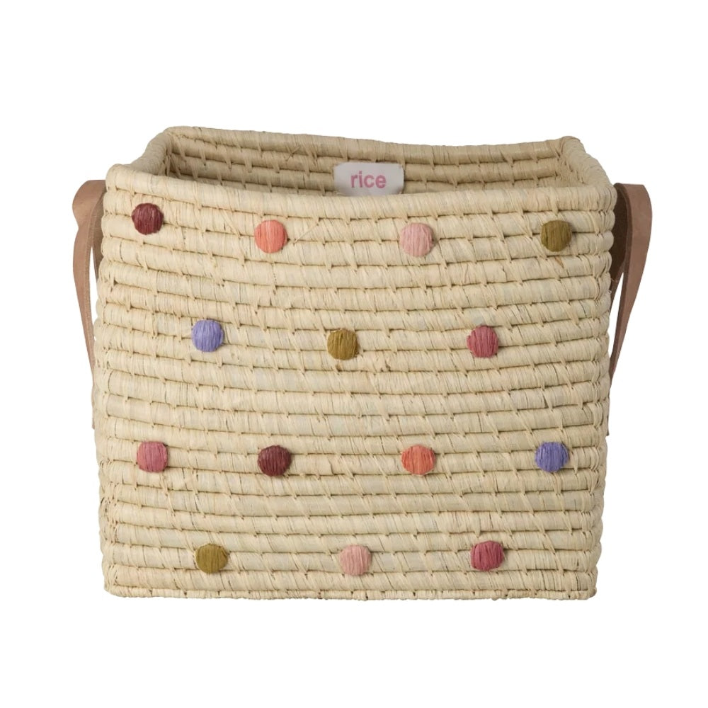 Rice Raffia Kurv Dots