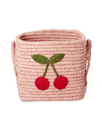 Rice Raffia Kurv Med Kirsebær Lille