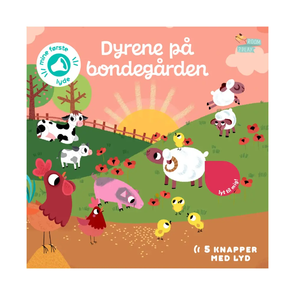 Room2play Pegebog Med Lyd Dyrene På Bondegården