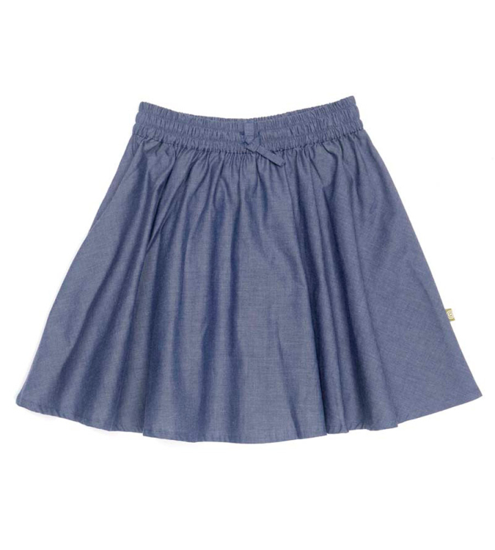 Rundskåret Nederdel Chambray