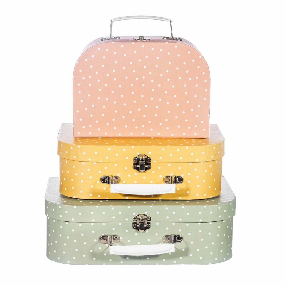 Sass   Belle Kuffertsæt Pastel Dots