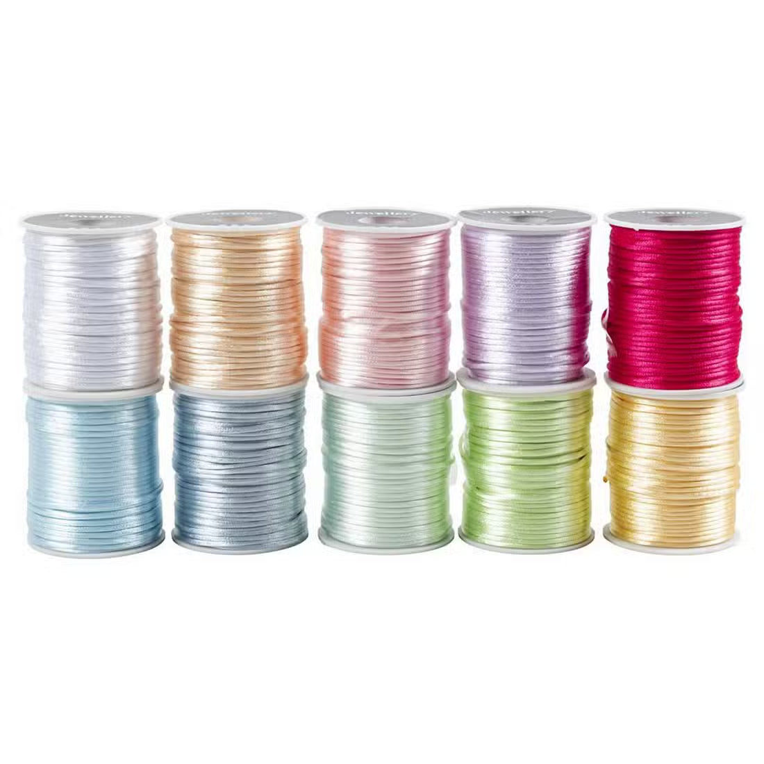 Satinsnor Pastelfarver 10 Pak