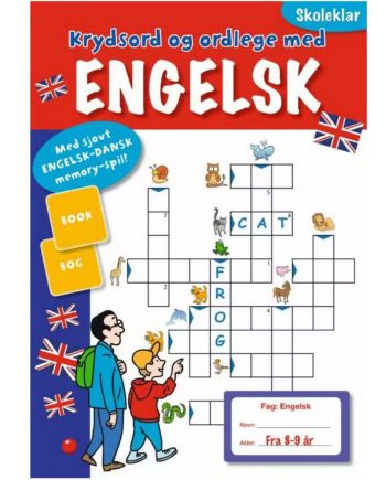 Skoleklar Krydsord Og Ordlege Med Engelsk