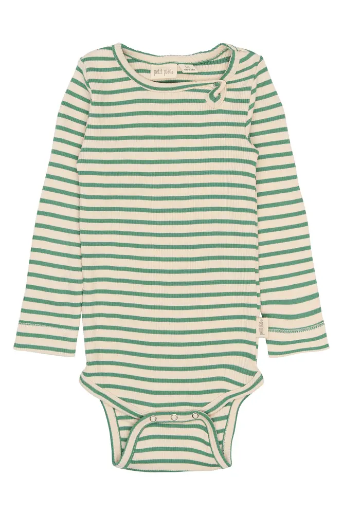 Sky Langærmet Body Frosty Spruce Striped 86 Cm