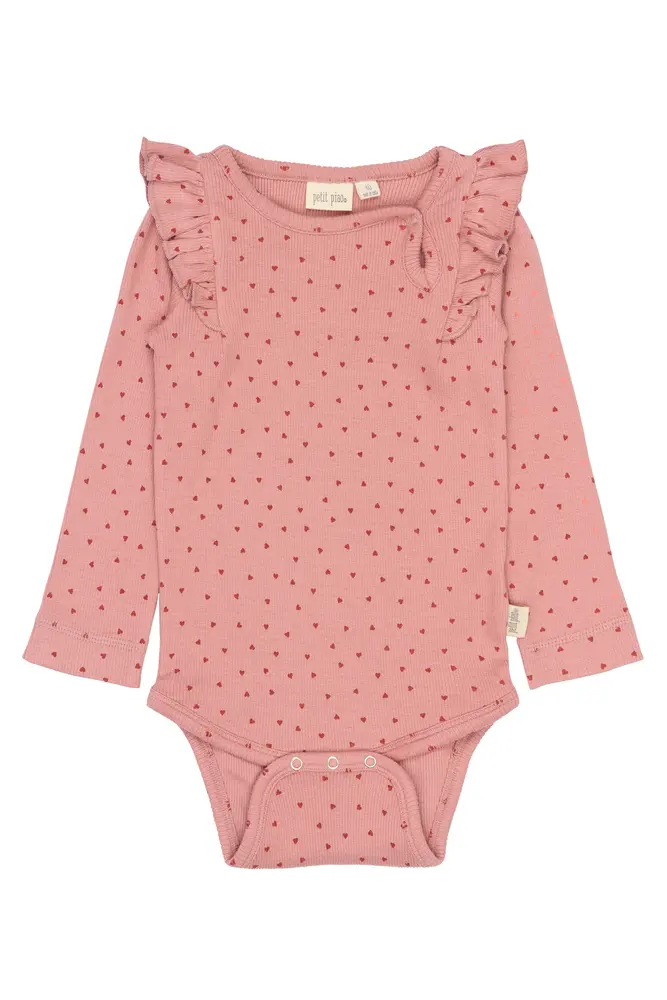 Sonja Langærmet Body Dusty Rose Heart 92 Cm