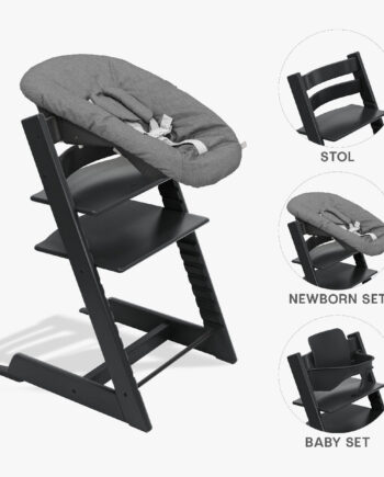Stokke Tripp Trapp Bundle Højstol  Babyset Og Newborn Sort