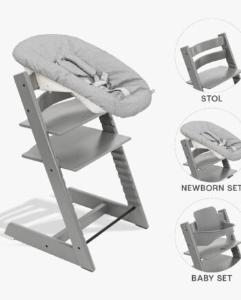 Stokke Tripp Trapp Bundle Højstol  Babyset Og Newborn Storm Grey