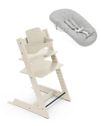 Stokke Tripp Trapp Bundle Højstol  Babyset Og Newborn Vanilla White