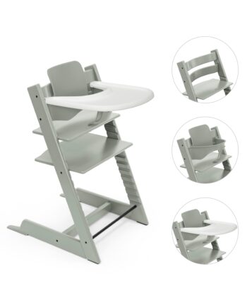 Stokke Tripp Trapp Bundle Højstol  Babyset Og Tray Glacier Green