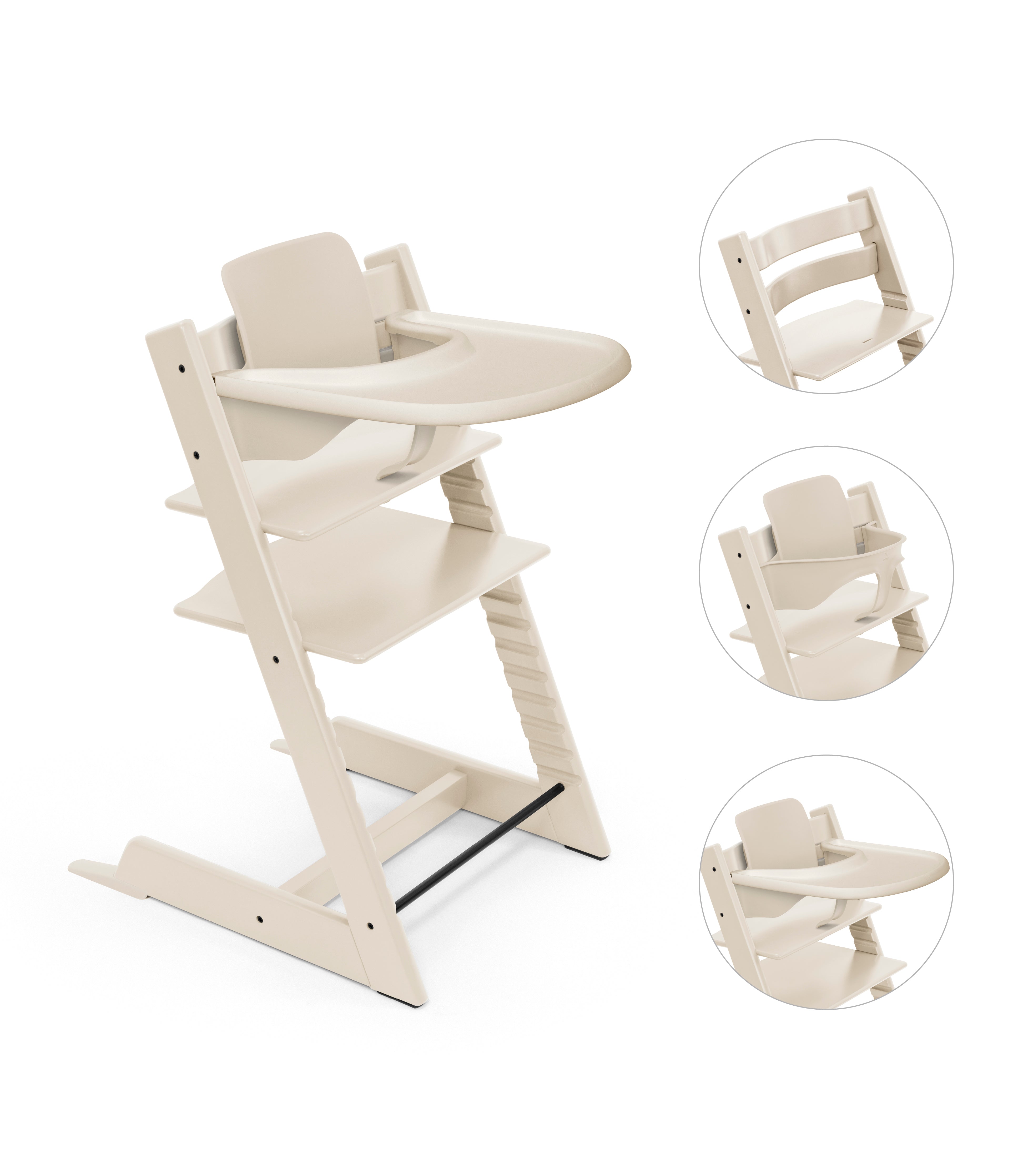 Stokke Tripp Trapp Bundle Højstol  Babyset Og Tray Vanilla White