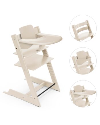 Stokke Tripp Trapp Bundle Højstol  Babyset Og Tray Vanilla White