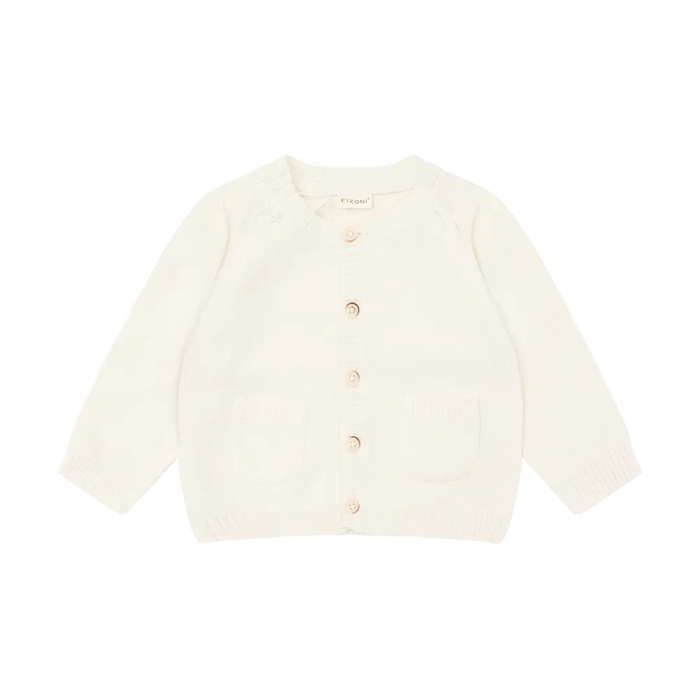Strikket Cardigan Antique White 68
