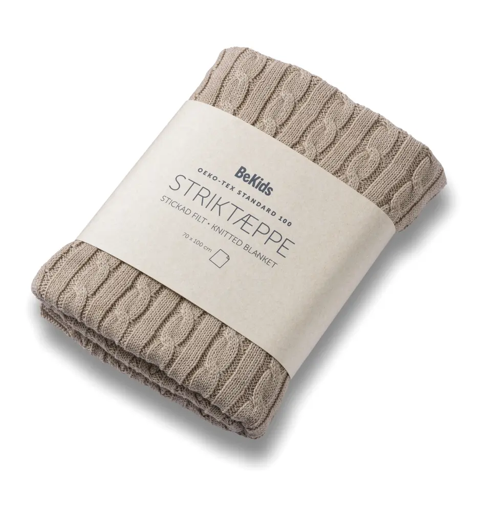 Striktæppe  Bomuld  Linen