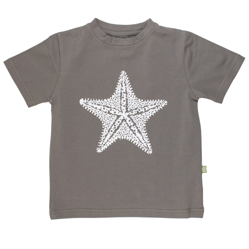 -shirt Med Hvid Søstjerne Brun