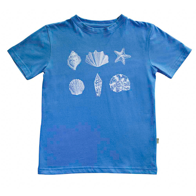 -shirt Med Hvide Strandskaller Blå