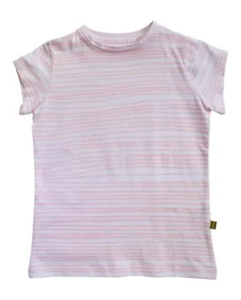 -shirt Med Lille ærme Rosa Striber