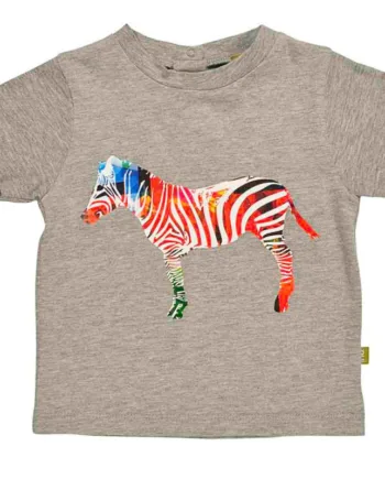 -shirt Med Zebra Gråmeleret