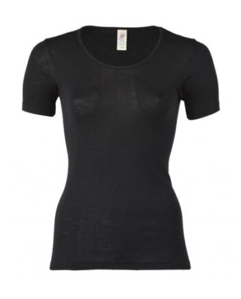 -shirt Til Dame   Uld Og Silke 38 40 Black