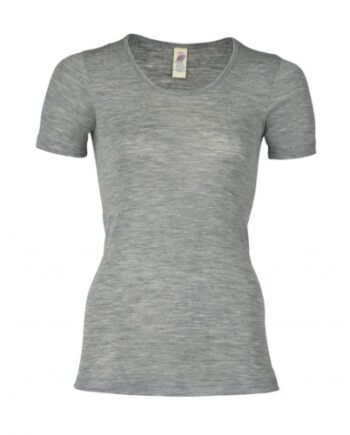 -shirt Til Dame   Uld Og Silke 38 40 Light Grey Melange