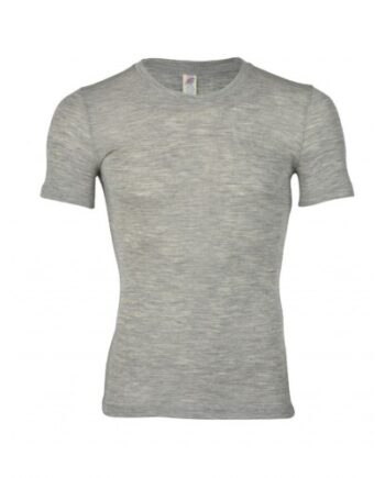 -shirt Til Herre   En Kombination Af 70  Uld Og 30  Silke 50 52 Light Grey Melange