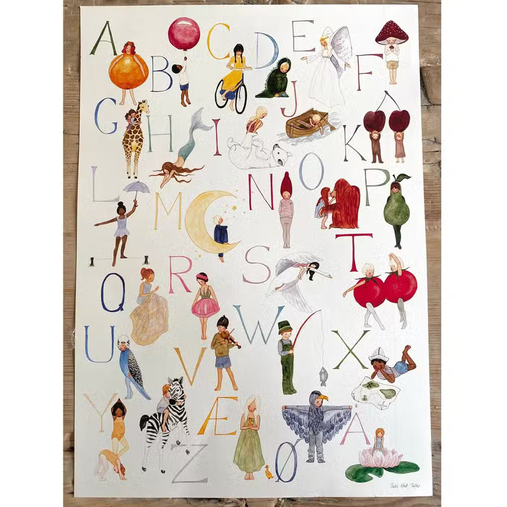 Tall Hat Tales Alfabet Plakat Lille