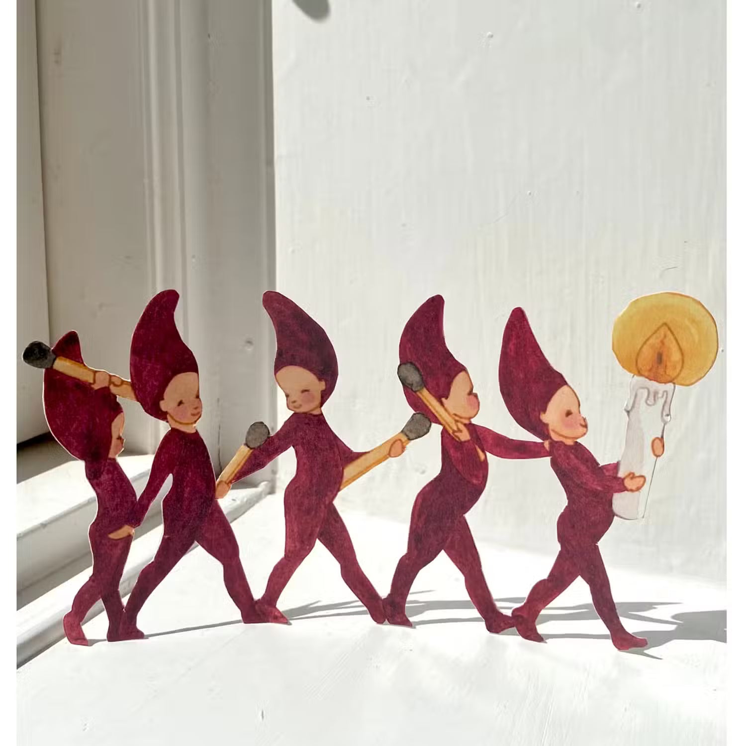 Tall Hat Tales Små Nisser Med Lys