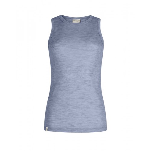 Tank Top Til Dame 100 Merino Uld Light Blue Melange