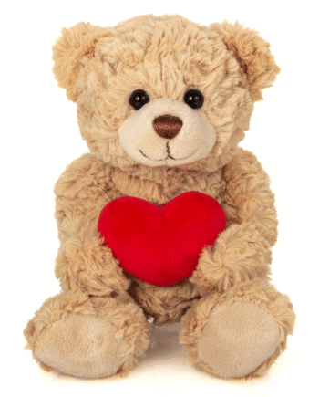 Teddy Hermann Beige Bamse Med Hjerte 20 Cm