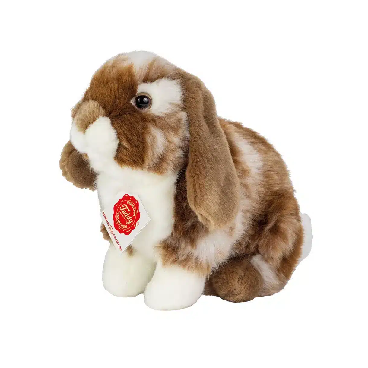 Teddy Hermann Siddende Kanin Hvid-mørkebrun 20 Cm