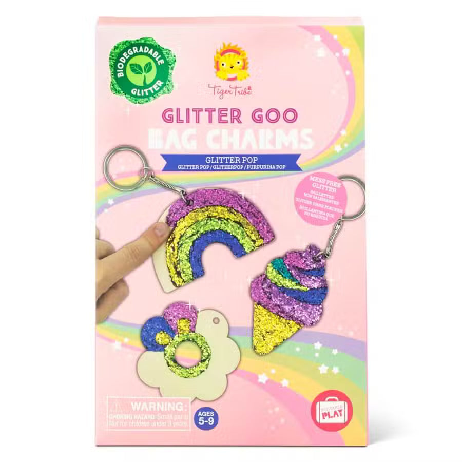 Tiger Tribe Lav Nøgleringe Glitter