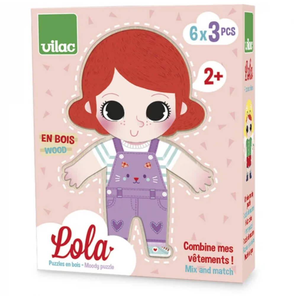 Træpuslespil Klæd Lola På Vilac