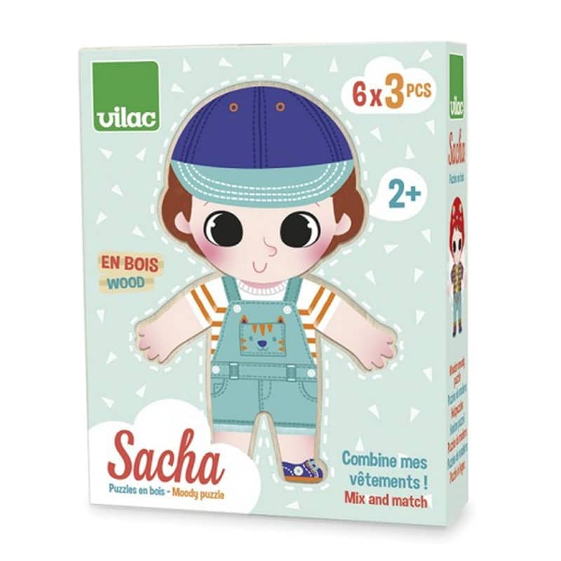 Træpuslespil Klæd Sacha På Vilac