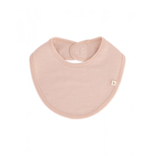 Trekantet Savlesmæk Med Trykknaplukning Til Baby    100  økologisk Merino Uld One Size Rose Melange