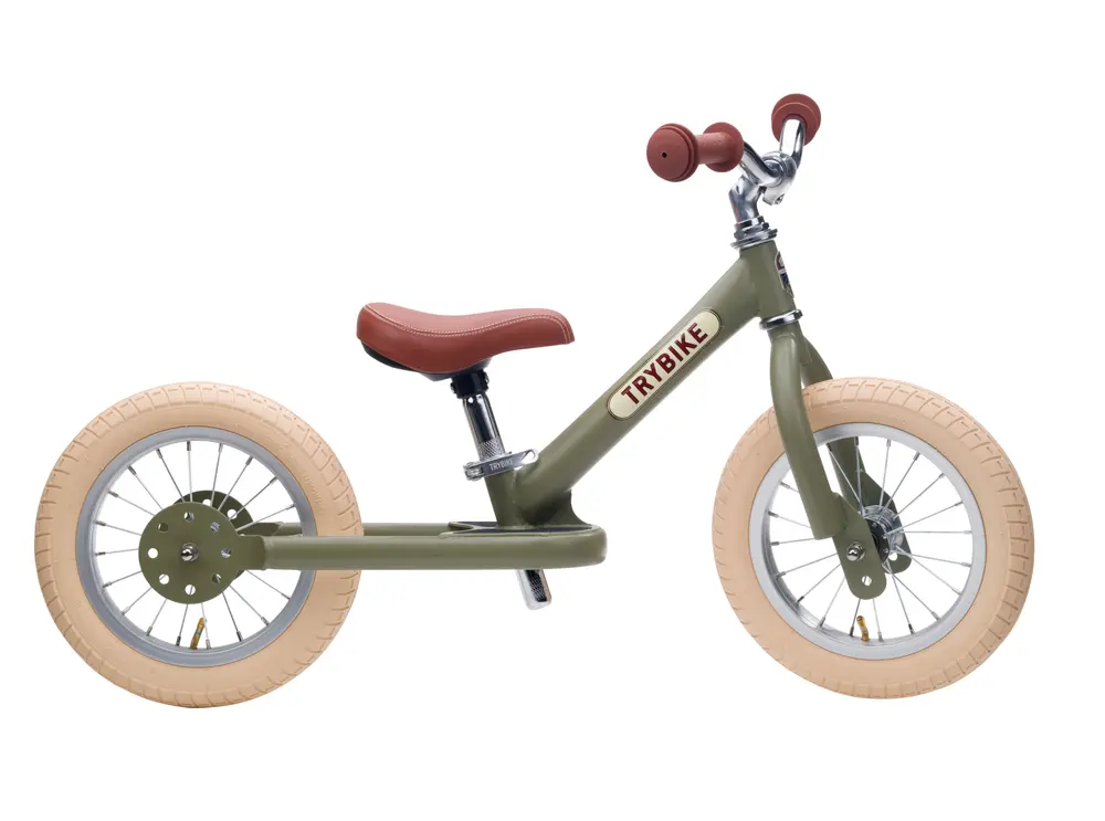 Løbecykel   -hjulet  Vintage Grøn