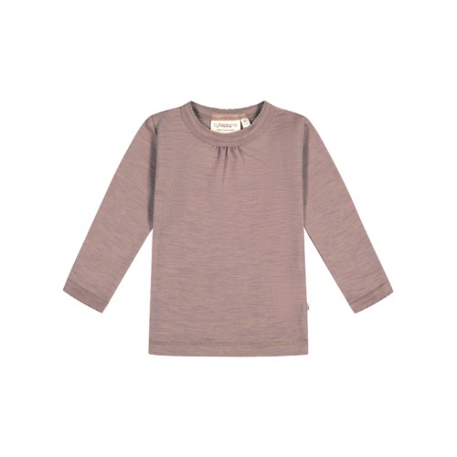 Trøje Med Rynker Ved Halsen   100  Merino Uld  Oeko-texâ  80 Lavender