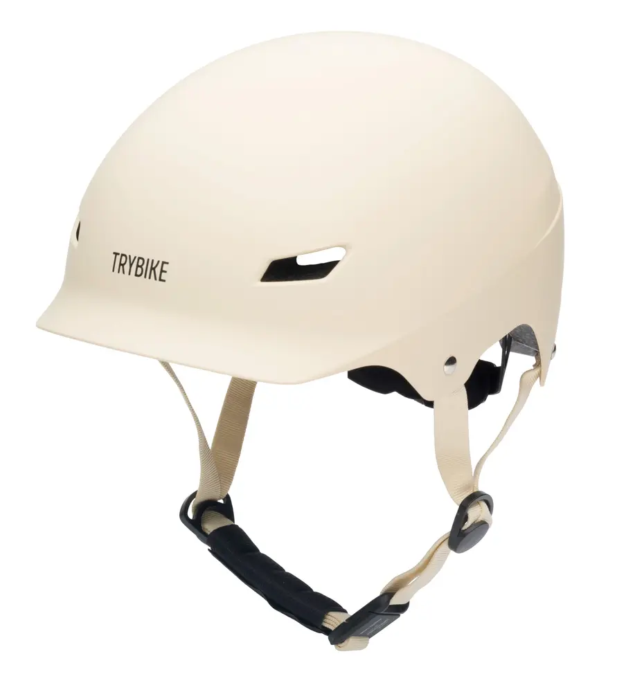 Cykelhjelm Med Retrolook Cremefarvet