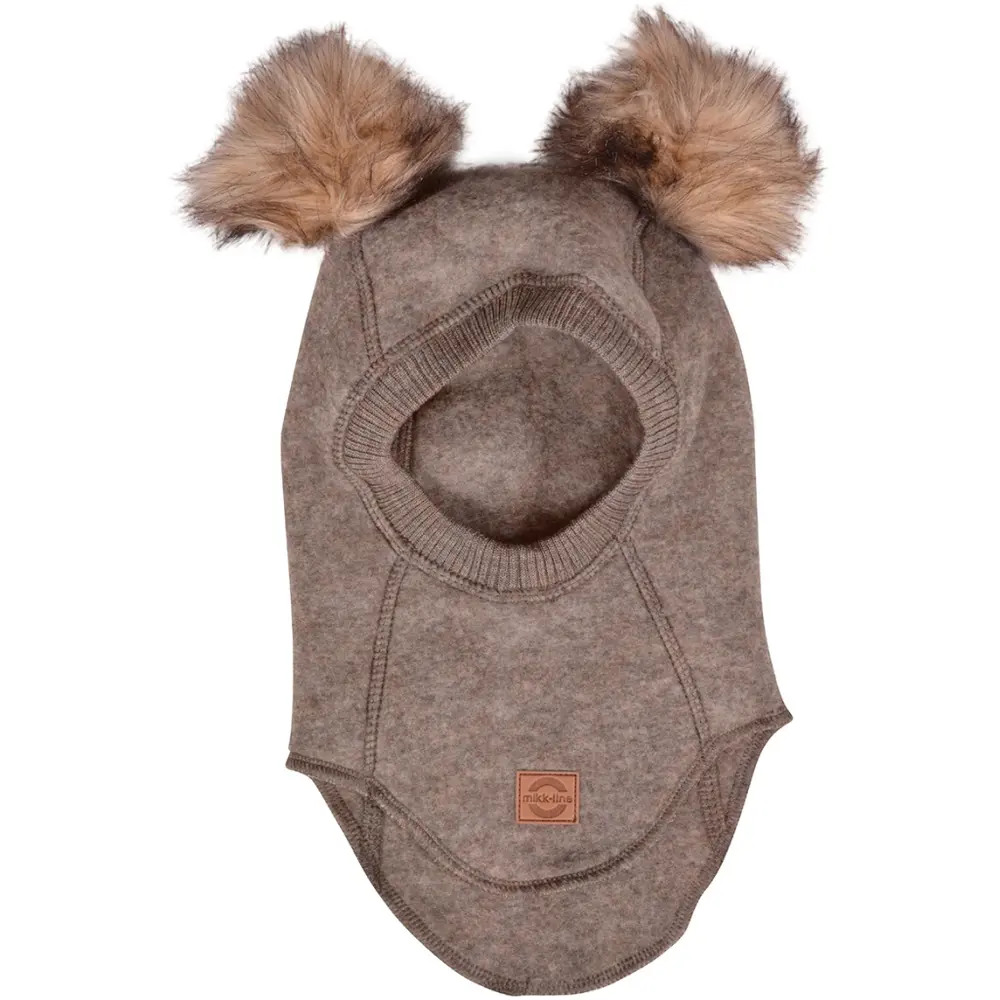 Uld Elefanthue Med Pom Pom Melange Denver 74 80