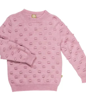 Uld Sweater   Boblestrik Rosa